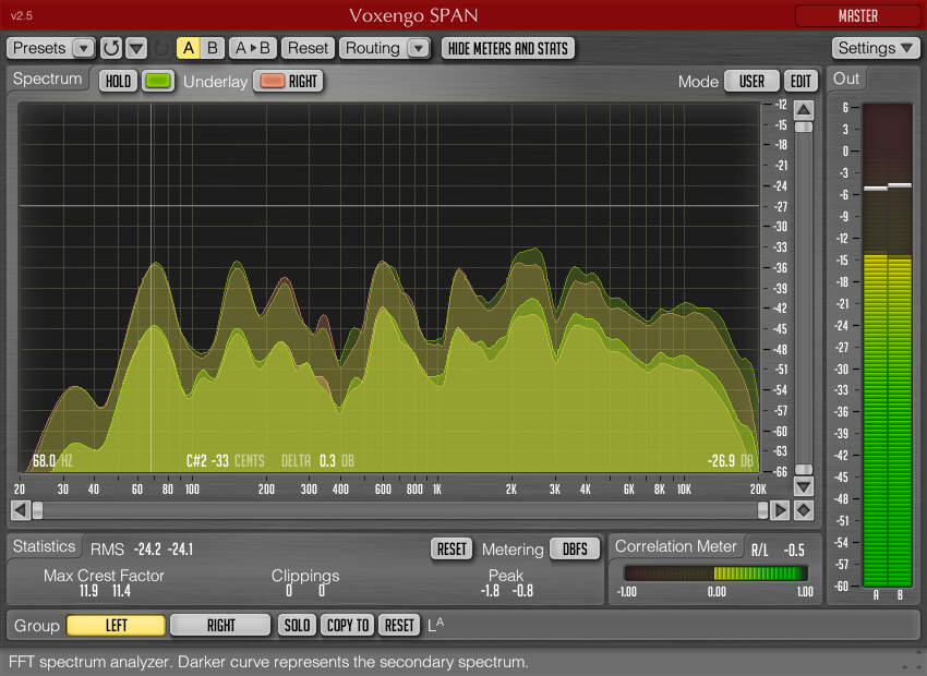 Voxengo span free frequency analyzer VST