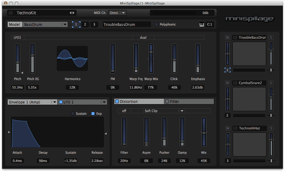 minispillage tracktion